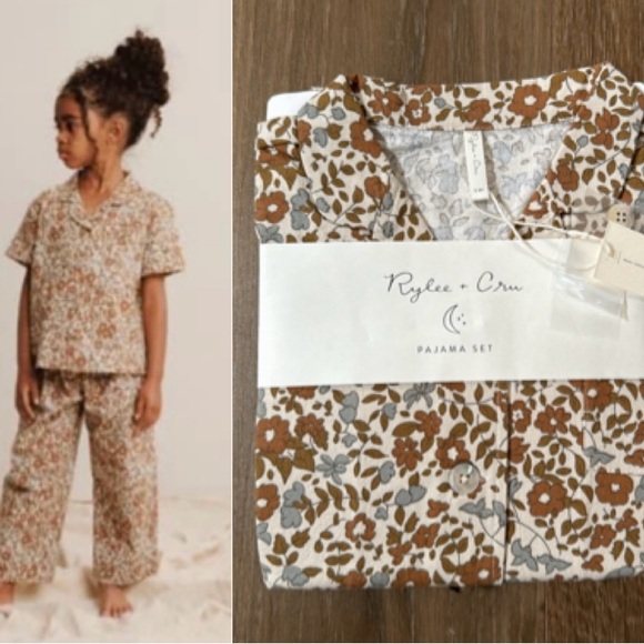 Rylee + Cru Organic Bedtime Set Bloom NWT - Picture 3 of 3